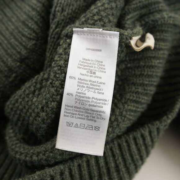 Madewell Hollydene Ruffle Shoulder Pullover Knit Wool Blend Green Sweater Sz S - Picture 8 of 9